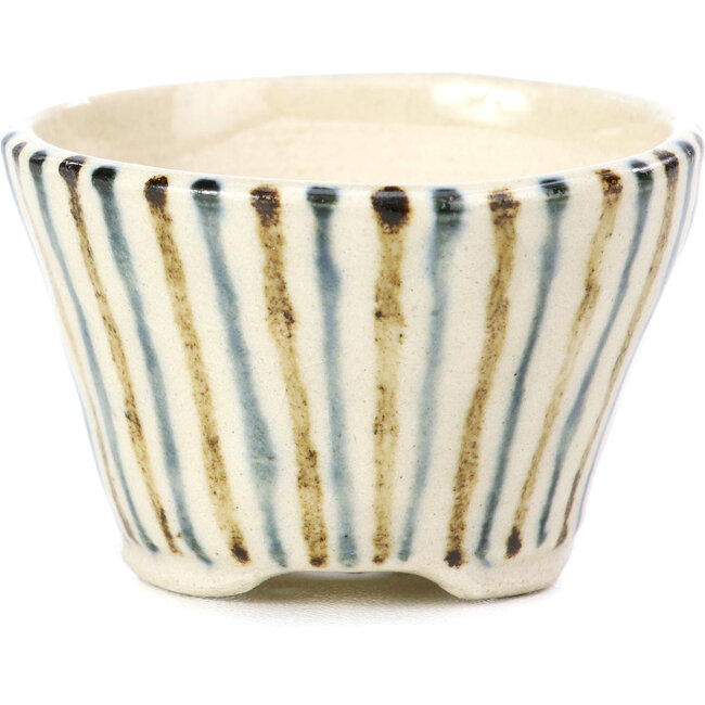 Maceta de bonsái redonda beige de Bonsai - 60 x 60 x 30 mm