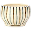 Pot à bonsaï rond beige par Bonsai - 60 x 60 x 30 mm