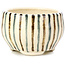 Pot à bonsaï rond beige par Bonsai - 60 x 60 x 30 mm