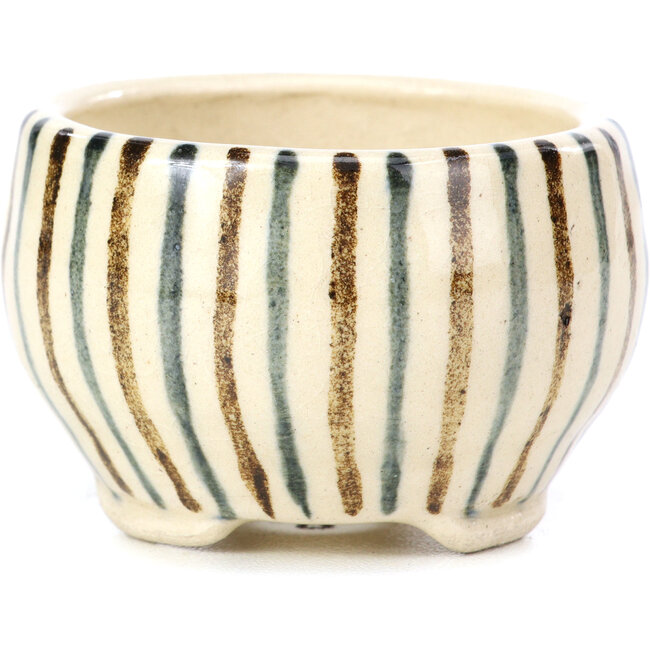 Vaso per bonsai rotondo beige di Bonsai - 60 x 60 x 30 mm