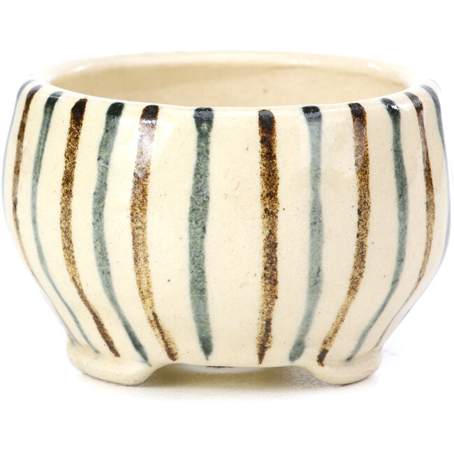 Round beige bonsai pot by Bonsai - 60 x 60 x 30 mm