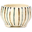 Pot à bonsaï rond beige par Bonsai - 60 x 60 x 30 mm