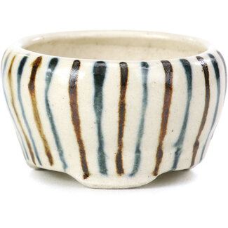 Bonsai Pot à bonsaï rond beige de 60 mm par Bonsai, Japon