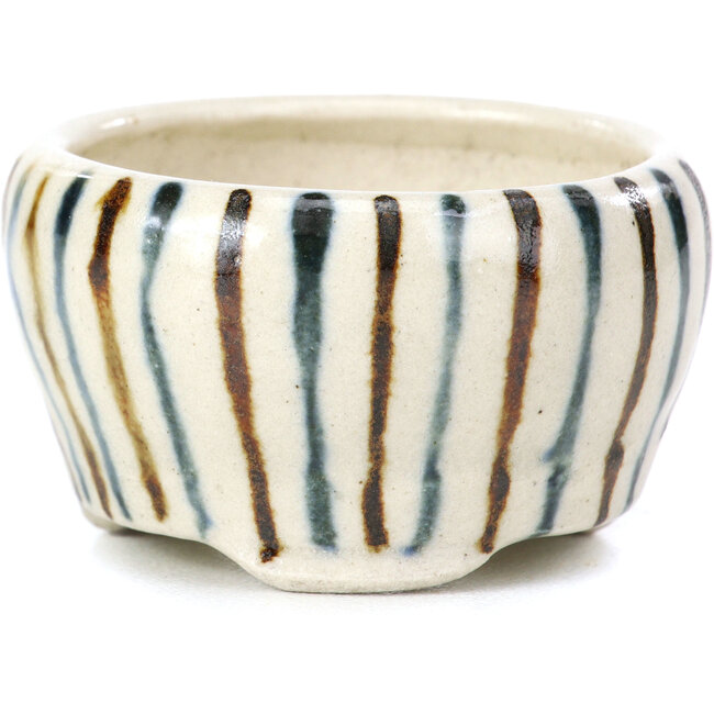 Maceta de bonsái redonda beige de Bonsai - 60 x 60 x 30 mm