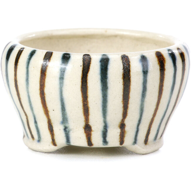 Round beige bonsai pot by Bonsai - 60 x 60 x 30 mm