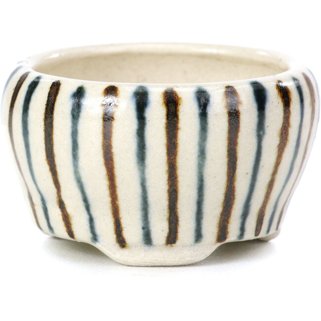 Round beige bonsai pot by Bonsai - 60 x 60 x 30 mm