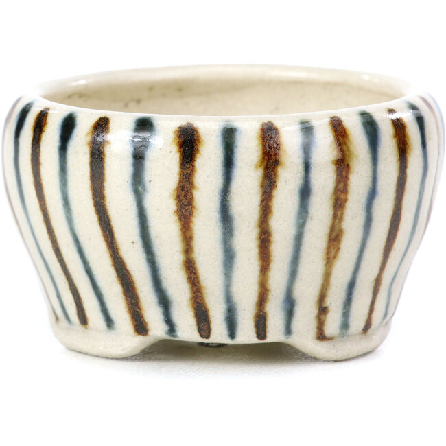 Round beige bonsai pot by Bonsai - 60 x 60 x 30 mm