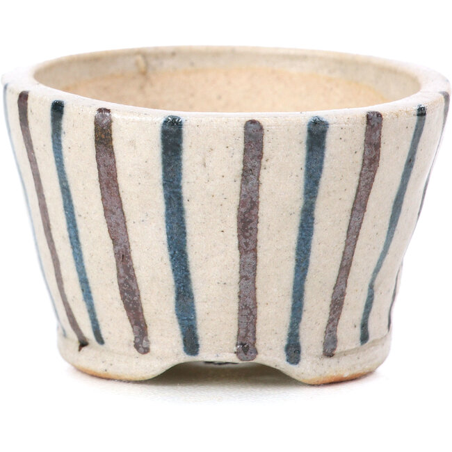 Round beige bonsai pot by Bonsai - 46 x 46 x 30 mm