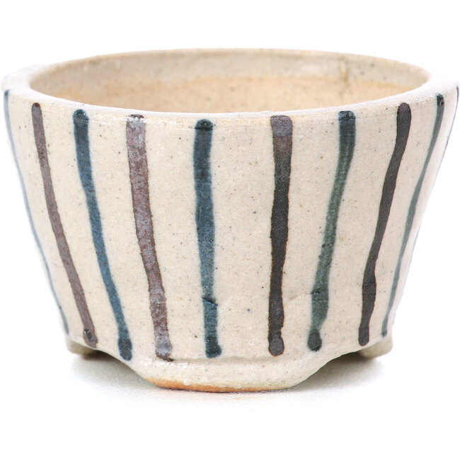 Round beige bonsai pot by Bonsai - 46 x 46 x 30 mm