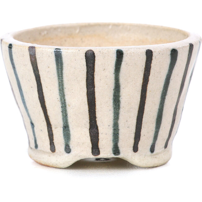 Ronde beige bonsaipot van Bonsai - 46 x 46 x 30 mm