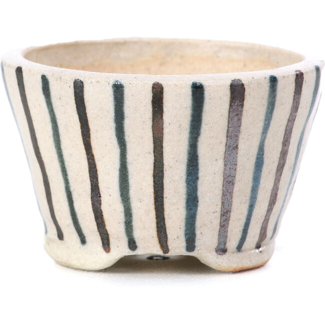 Round beige bonsai pot by Bonsai - 46 x 46 x 30 mm