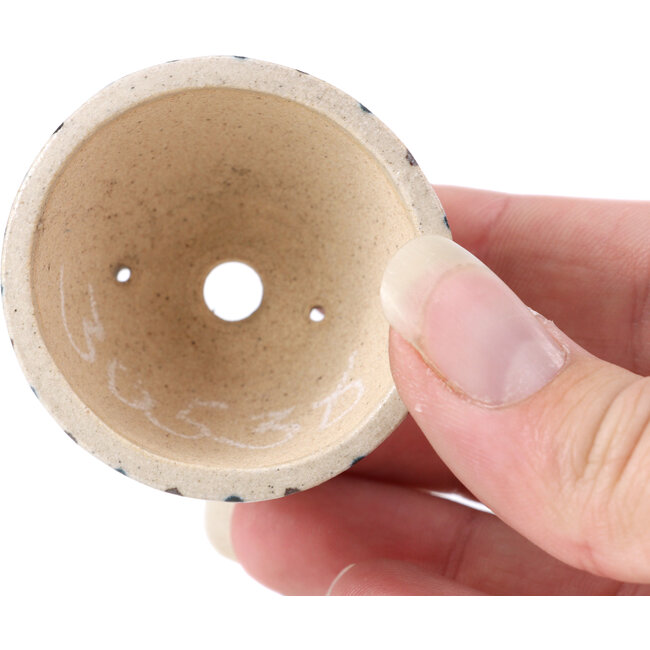 Ronde beige bonsaipot van Bonsai - 46 x 46 x 30 mm