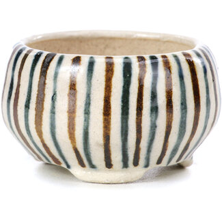 Bonsai Pot à bonsaï rond beige de 55 mm par Bonsai, Japon