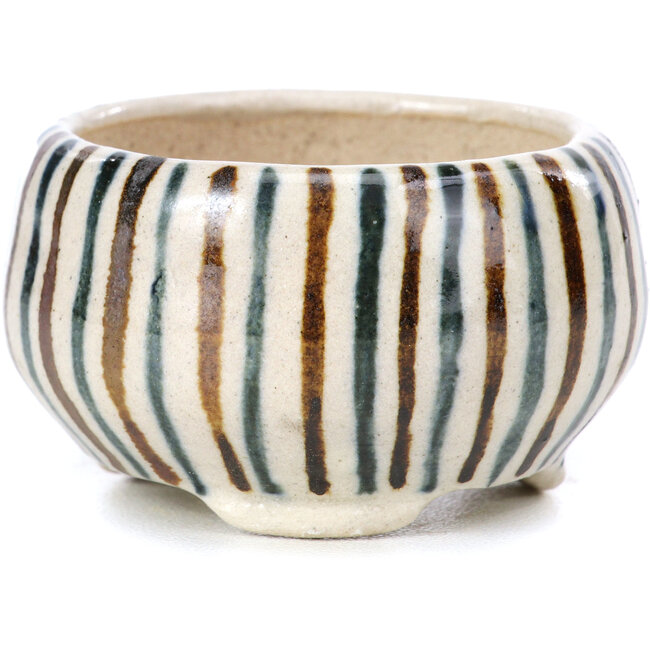 Runde beige Bonsaischale von Bonsai - 55 x 55 x 30 mm