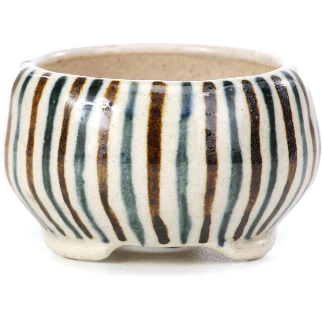 Round beige bonsai pot by Bonsai - 55 x 55 x 30 mm