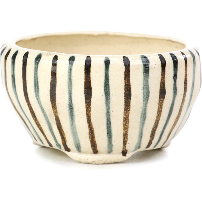 Maceta de bonsái redonda beige de Bonsai - 60 x 60 x 35 mm