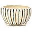 Pot à bonsaï rond beige par Bonsai - 60 x 60 x 35 mm