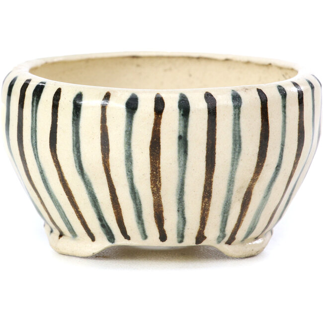 Maceta de bonsái redonda beige de Bonsai - 60 x 60 x 35 mm