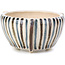 Pot à bonsaï rond beige par Bonsai - 60 x 60 x 35 mm