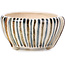 Pot à bonsaï rond beige par Bonsai - 60 x 60 x 35 mm