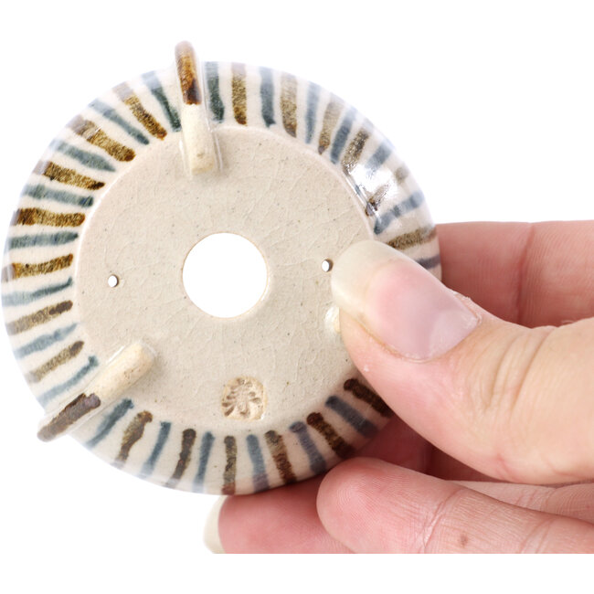 Maceta de bonsái redonda beige de Bonsai - 60 x 60 x 35 mm