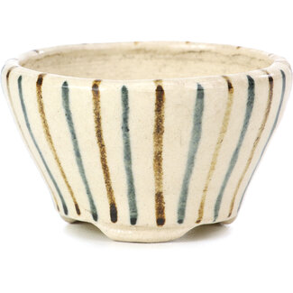 Bonsai Pot à bonsaï rond beige de 60 mm par Bonsai, Japon