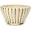 Pot à bonsaï rond beige par Bonsai - 60 x 60 x 35 mm