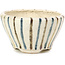 Pot à bonsaï rond beige par Bonsai - 60 x 60 x 35 mm