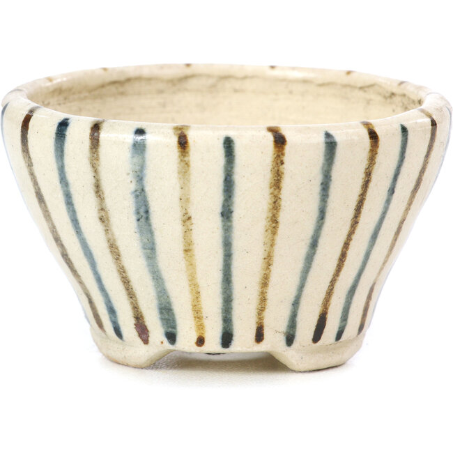 Round beige bonsai pot by Bonsai - 60 x 60 x 35 mm