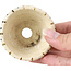 Pot à bonsaï rond beige par Bonsai - 60 x 60 x 35 mm