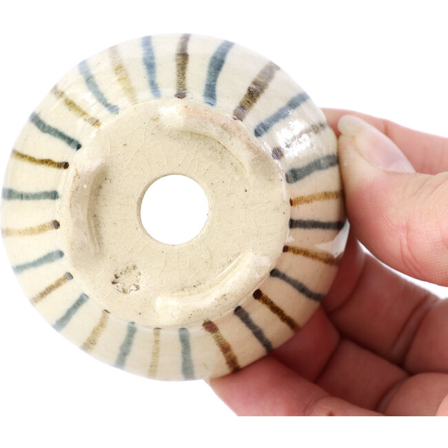 Ronde beige bonsaipot van Bonsai - 60 x 60 x 35 mm