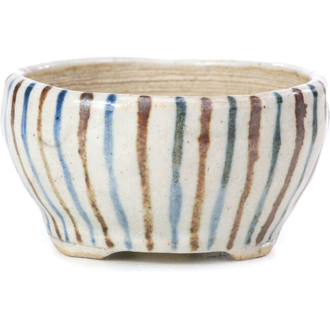 Pot à bonsaï rond beige par Bonsai - 60 x 60 x 35 mm