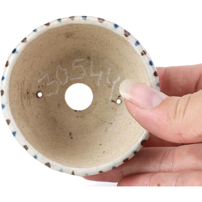 Maceta de bonsái redonda beige de Bonsai - 60 x 60 x 35 mm