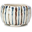 Pot à bonsaï rond beige par Bonsai - 60 x 60 x 35 mm