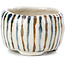 Pot à bonsaï rond beige par Bonsai - 60 x 60 x 35 mm