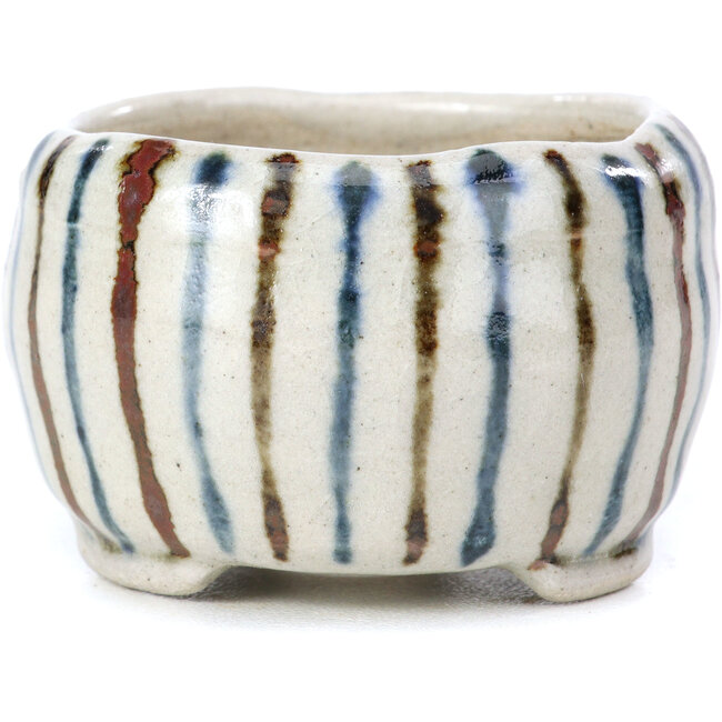 Pot à bonsaï rond beige par Bonsai - 60 x 60 x 35 mm