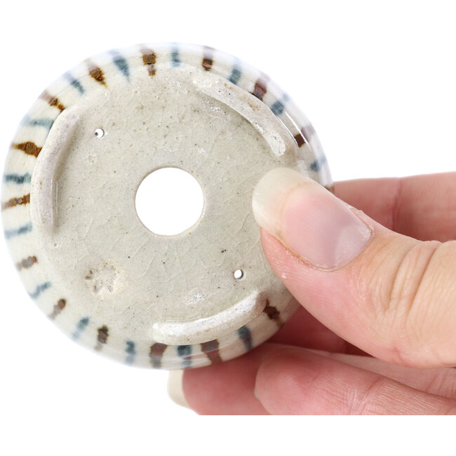 Round beige bonsai pot by Bonsai - 60 x 60 x 35 mm