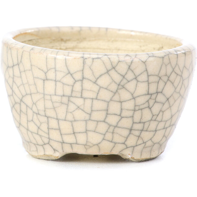 Vaso per bonsai rotondo beige di Bonsai - 55 x 55 x 32 mm