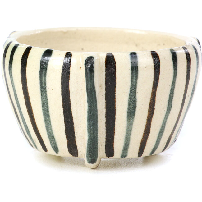 Pot à bonsaï rond beige par Bonsai - 55 x 55 x 33 mm
