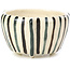 Pot à bonsaï rond beige par Bonsai - 55 x 55 x 33 mm
