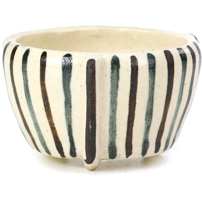 Ronde beige bonsaipot van Bonsai - 55 x 55 x 33 mm