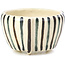 Pot à bonsaï rond beige par Bonsai - 55 x 55 x 33 mm
