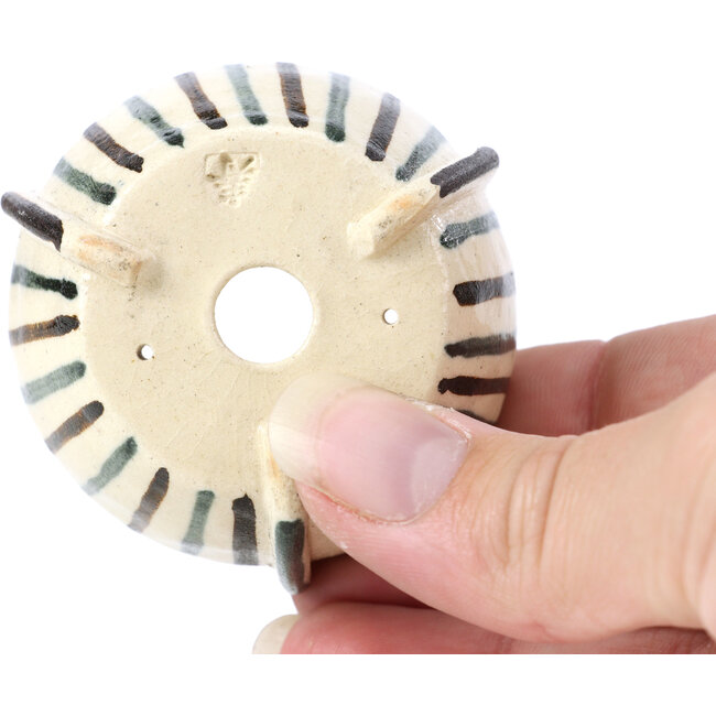 Vaso per bonsai rotondo beige di Bonsai - 55 x 55 x 33 mm