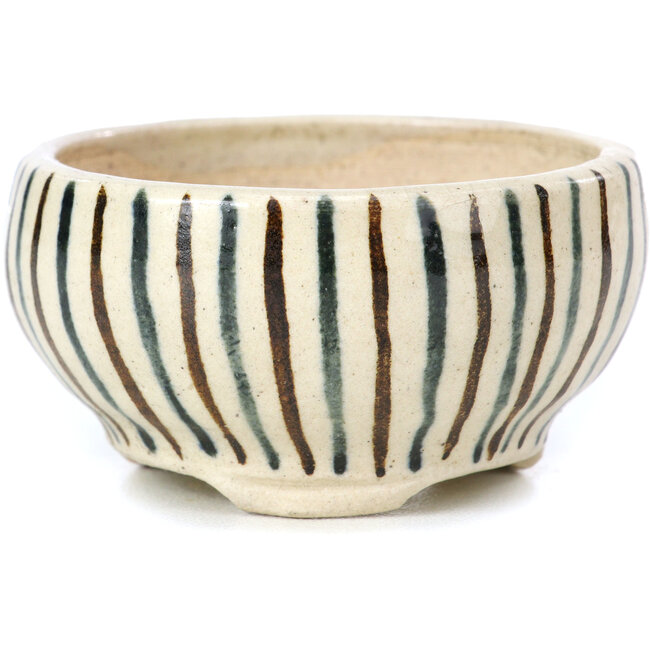 Maceta de bonsái redonda beige de Bonsai - 65 x 65 x 35 mm