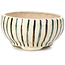 Pot à bonsaï rond beige par Bonsai - 65 x 65 x 35 mm
