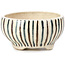 Pot à bonsaï rond beige par Bonsai - 65 x 65 x 35 mm