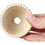 Pot à bonsaï rond beige par Bonsai - 65 x 65 x 35 mm