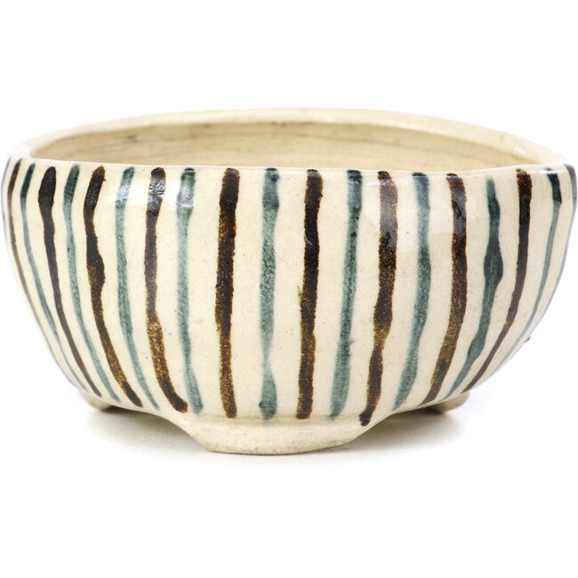 Maceta de bonsái redonda beige de Bonsai - 65 x 65 x 35 mm