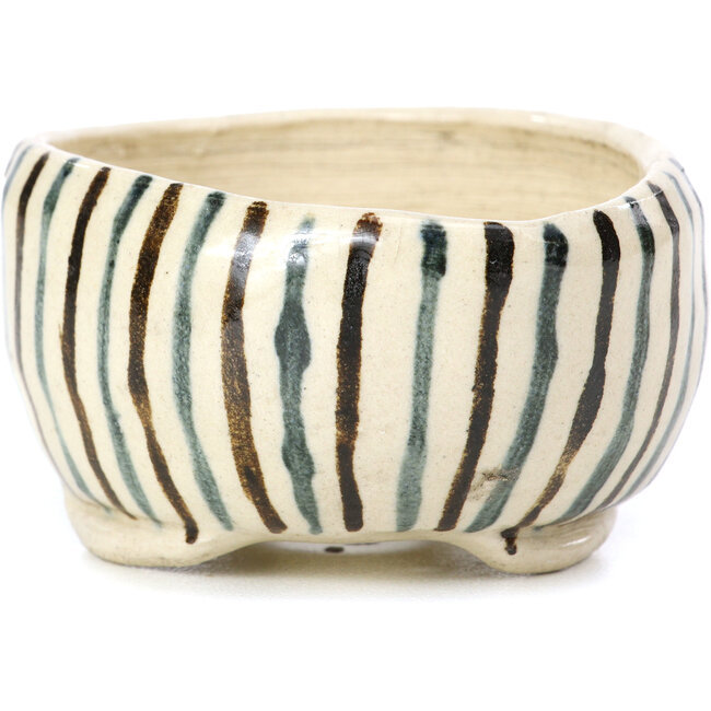 Vaso per bonsai rotondo beige di Bonsai - 65 x 65 x 35 mm