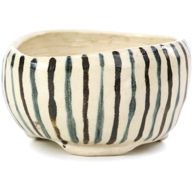 Pot à bonsaï rond beige par Bonsai - 65 x 65 x 35 mm